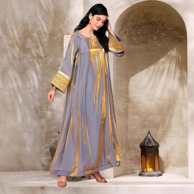 Golden Luxury Middle Eastern Arabic Dress - EX-STOCK Canada