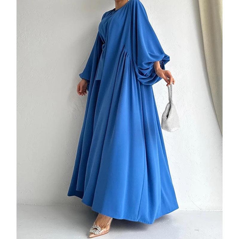 Mode féminine Robe musulmane Manteau ample à laçage et taille ajustée Long EX-STOCK Canada