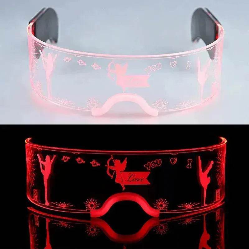 Trendy Unisex 3D Luminous LED Light up Glasses for cosplay Rave Festivals Bars Clubs Parties Futuristic Light up Eyeglass - EX-STOCK Canada
