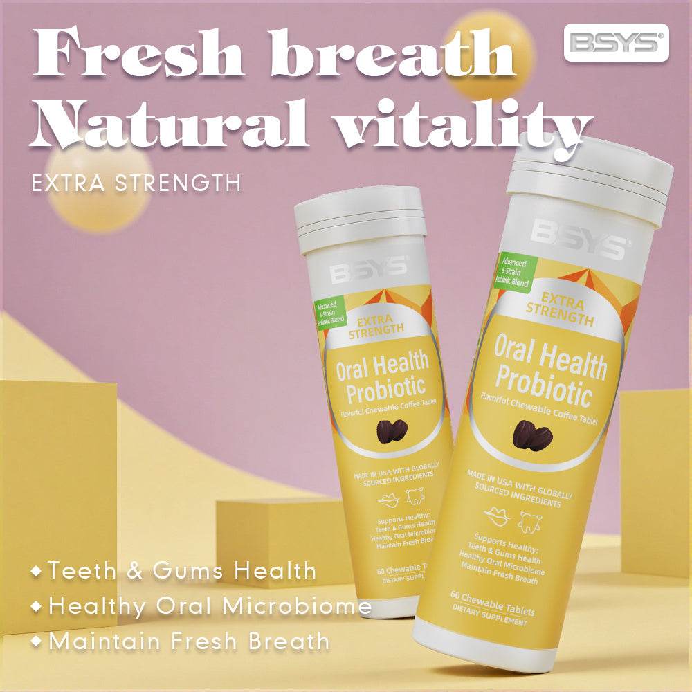 BSYS Coffee Lovers Meet Your New Obsession Oral Probiotic Chews That TASTE LIKE COFFEE High-quality Supplements For Your Mouth No Gross Aftertaste, Just That Rich, Roasty Vibe. Game Changer - EX-STOCK Canada