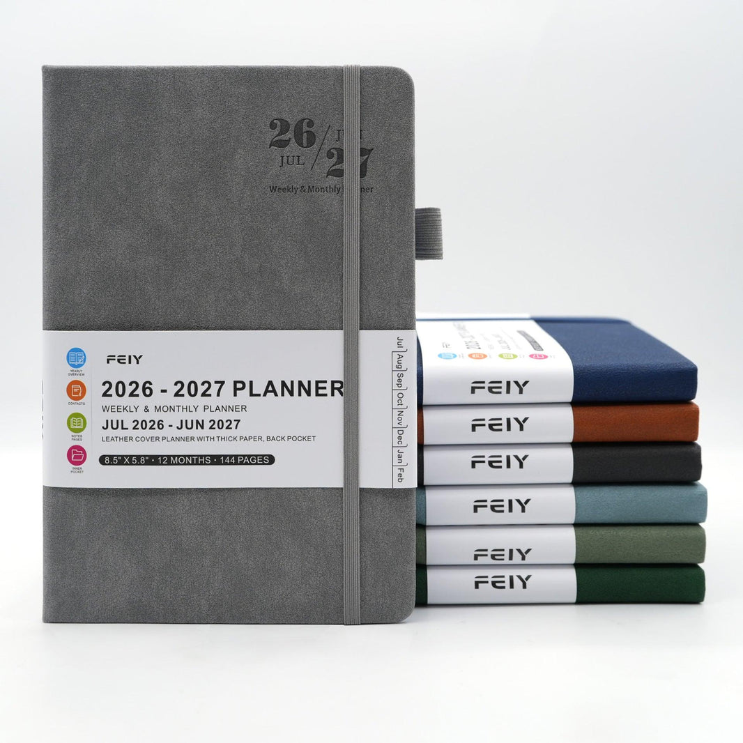 Englischer Wochenplaner-Notizbuch 2026-2027