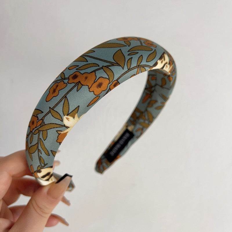 Fashion Presbyopic French Satin Vintage Sponge Silk Satin Padded Headband - EX-STOCK Canada