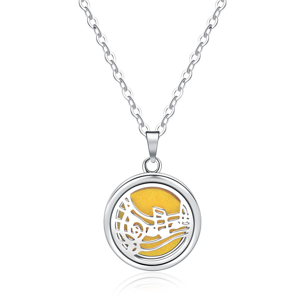 Open Round Hollow Perfume Box Necklace - EX-STOCK Canada