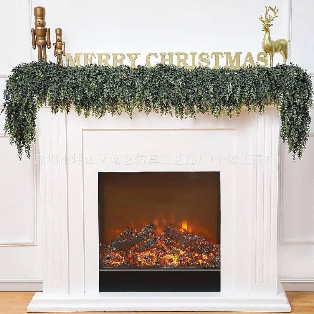 Christmas Pine Needle Garland Soft Rubber Feel Norfolk Pine Cypress Rattan EX-STOCK Canada