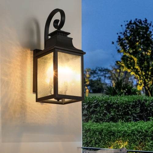 Large Outdoor Wall Light With Glass Supports Many Types Of Bulbs In 1 Pack - EX-STOCK Canada