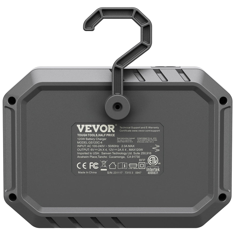 Caricabatterie Intelligente VEVOR, 8 Amp, Caricabatterie per Batterie Auto LiFePO4 e Piombo-Acido, Caricabatterie Completamente Automatico con Funzione di Mantenimento e Desolfatazione per Barche, Moto, Rasaerba, Golf Cart, Marine e Batterie a Ciclo ProfondoEX-STOCK Canada