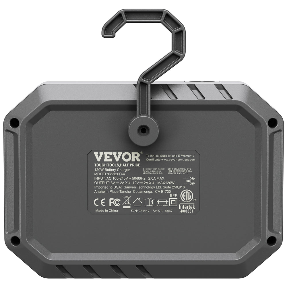 Chargeur de batterie intelligent VEVOR, 8 ampères, chargeur de batterie voiture LiFePO4 et plomb-acide, chargeur entièrement automatique avec fonction d'entretien et désulfatation pour bateau, moto, tondeuse à gazon, voiturette de golf et cycle profond marinEX-STOCK Canada