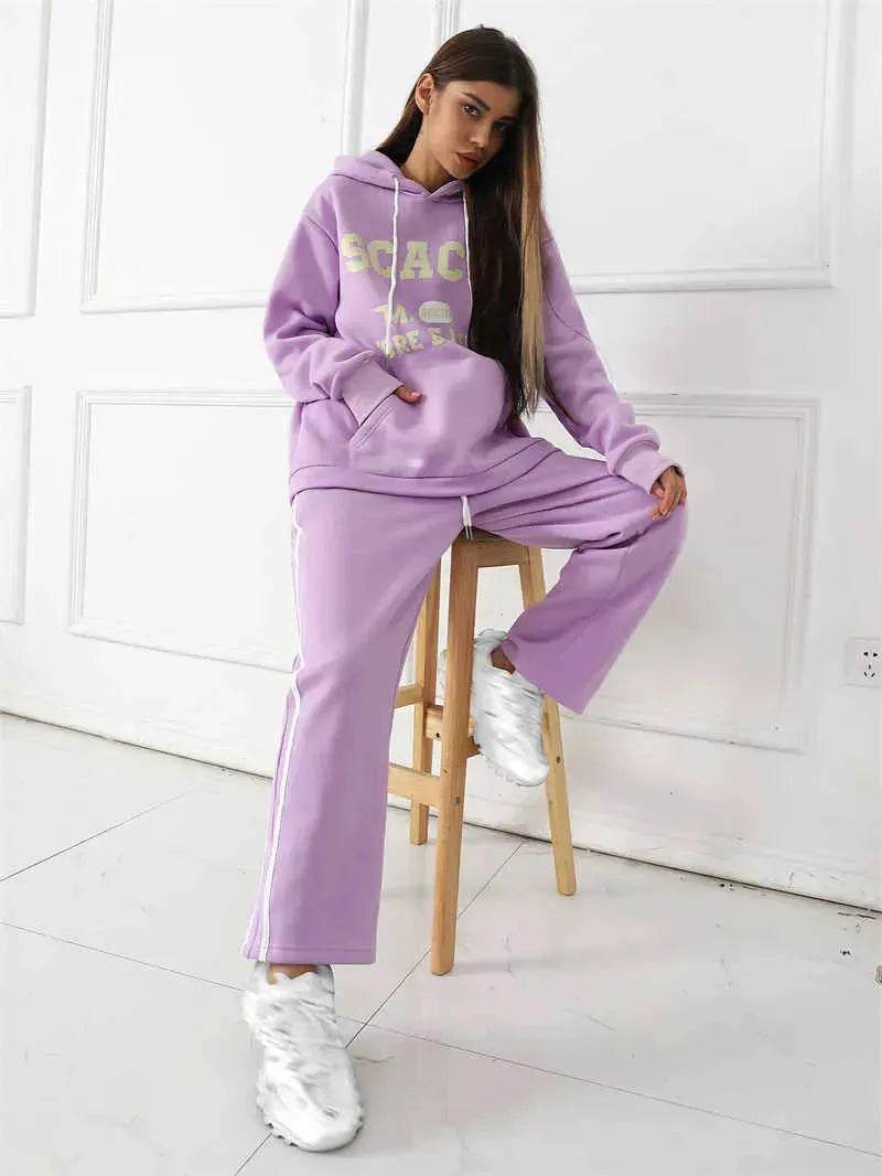 Fashion Casual joggers and hoodie set women's - EX-STOCK Canada