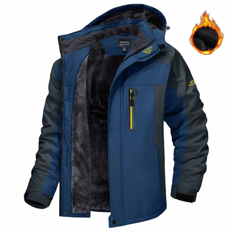 Winter Hooded Jacket Fashion Casual Warm Fleece Coat Windproof Rainproof Parka Windbreaker Men's Top EX-STOCK Canada