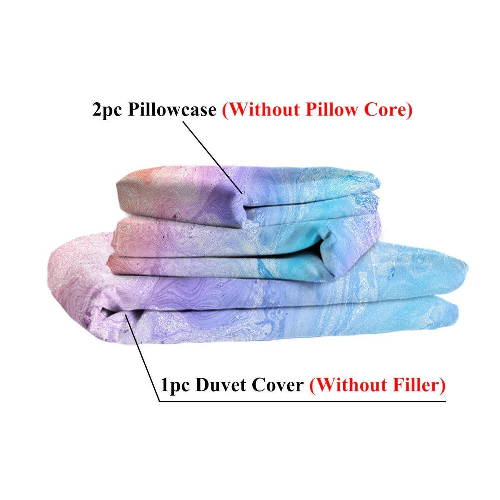 Girly Duvet Cover Rainbow Glitter Ombre Bedding Sets 3 Pcs Chic Purple Blue Green Pastel Bed Spreads Sparkle Quilt Cover Set With 2 Pillow Shams EX-STOCK Canada