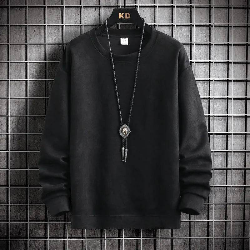 Suede Sweatshirt Men's Spring And Autumn New American Style Pullover - EX-STOCK Canada