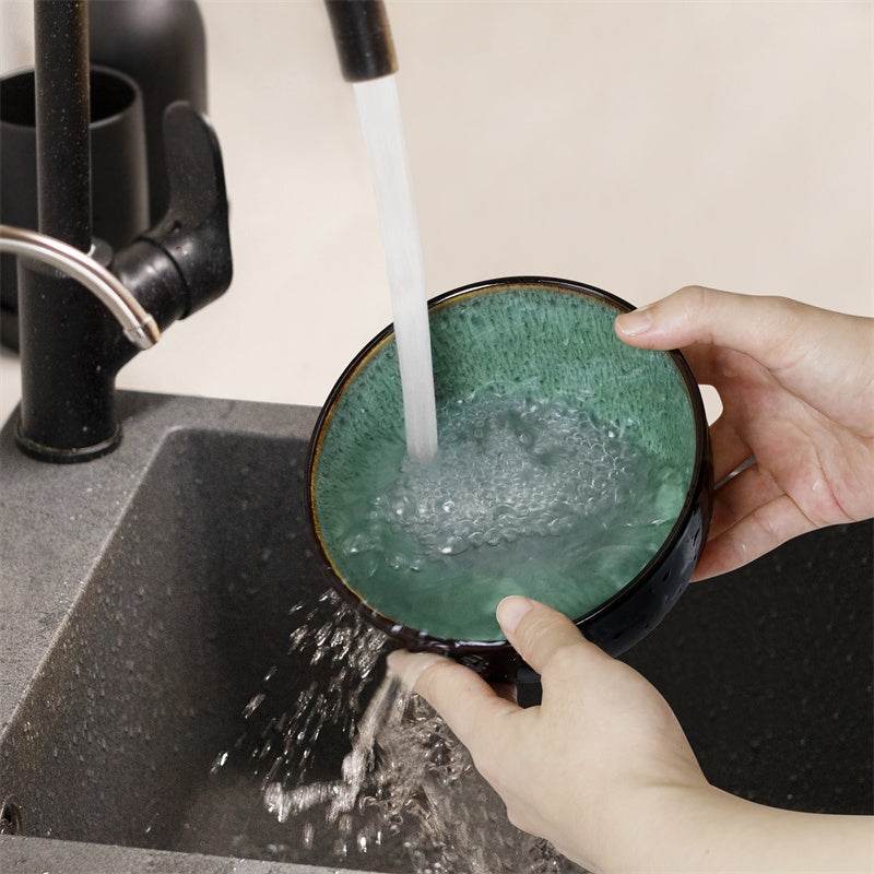 Creative Western Food Kiln Change Peacock Green Bowl Pant 24oz Bowl Set Of 4 For Cereal, Salad, Pasta, Soup, Dessert, Serving Dishwasher, Microwave And Oven - EX-STOCK Canada