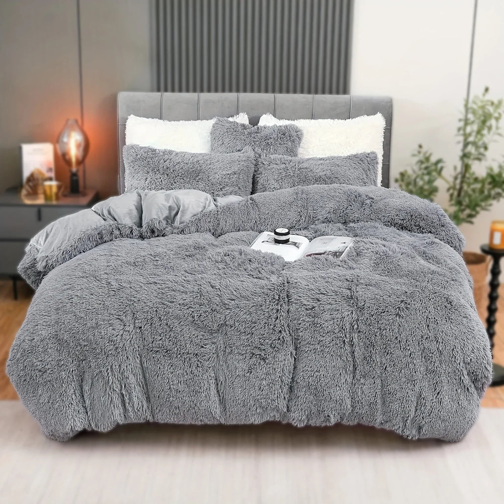 4PCs Plush Duvet Cover Set Luxury Ultra Soft Velvet Duvet EX-STOCK Canada