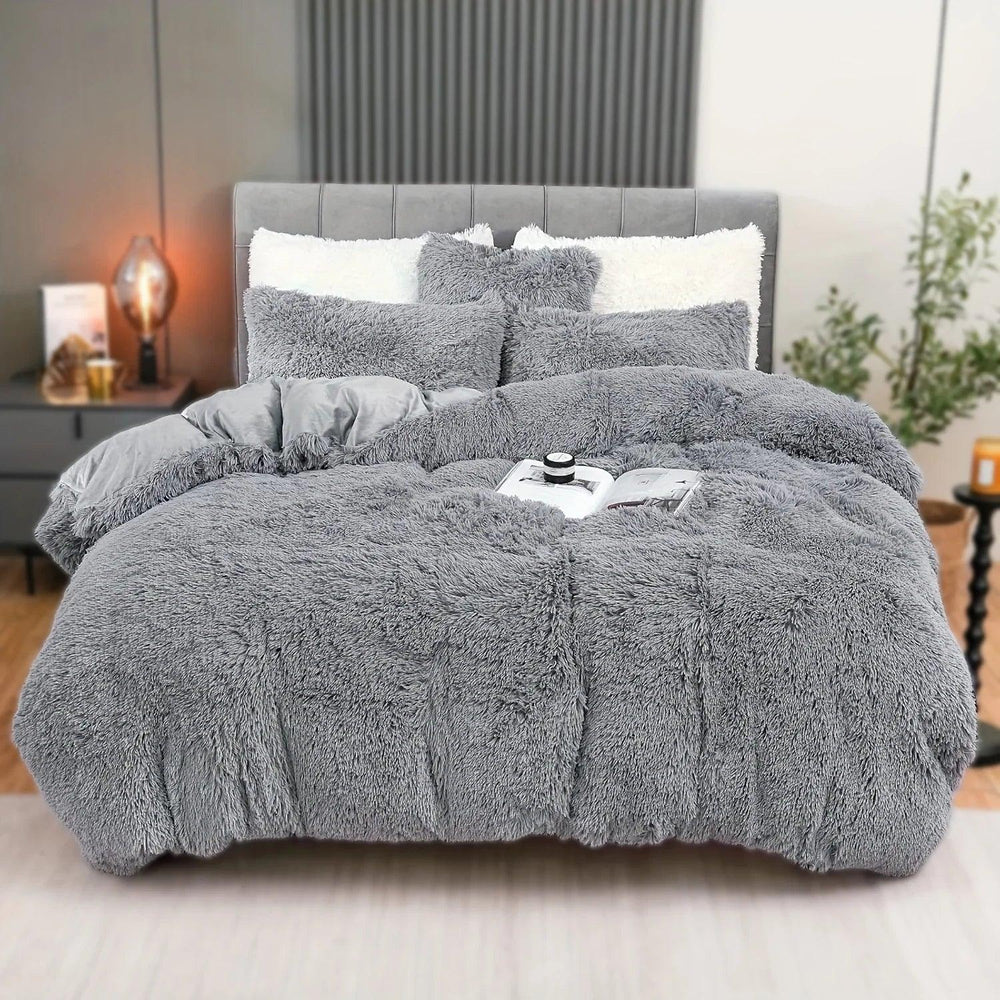 4PCs Plush Duvet Cover Set Luxury Ultra Soft Velvet Duvet EX-STOCK Canada