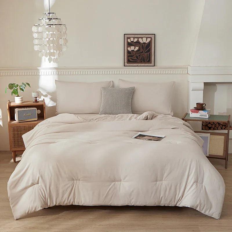 Amazon Temu Cross-border Synthetic Quilt Four Seasons Duvet Insert Washed Cotton Brushed Duvet Insert Factory Foreign Trade Wholesale EX-STOCK Canada