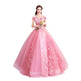 Off-shoulder Bridal Floor-length Yarn Wedding Toast Dress Wedding Dinner Dress EX-STOCK Canada