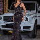 High Slit Sequined Evening Party Cocktail dress - EX-STOCK Canada
