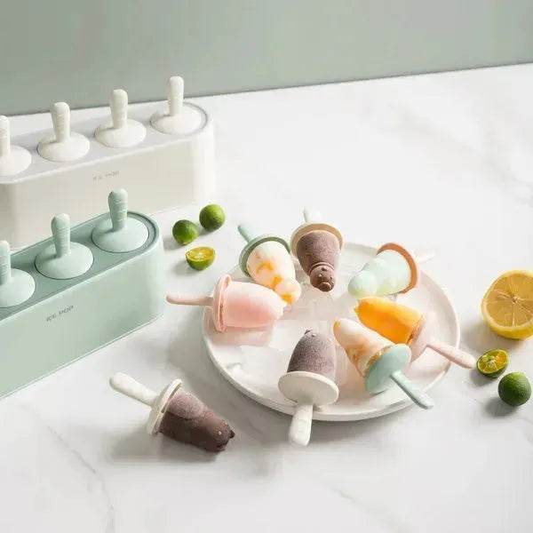 4 Cavities Reusable Silicone Popsicle Mold Maker DIY ice cream mold - EX-STOCK Canada