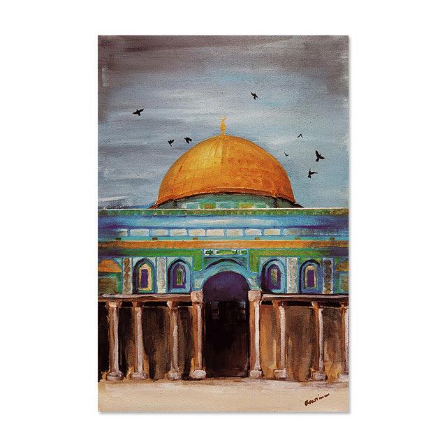 Arte Abstracto Mezquita Árabe Lugar Sagrado Mural Decorativo - EX-STOCK Canada