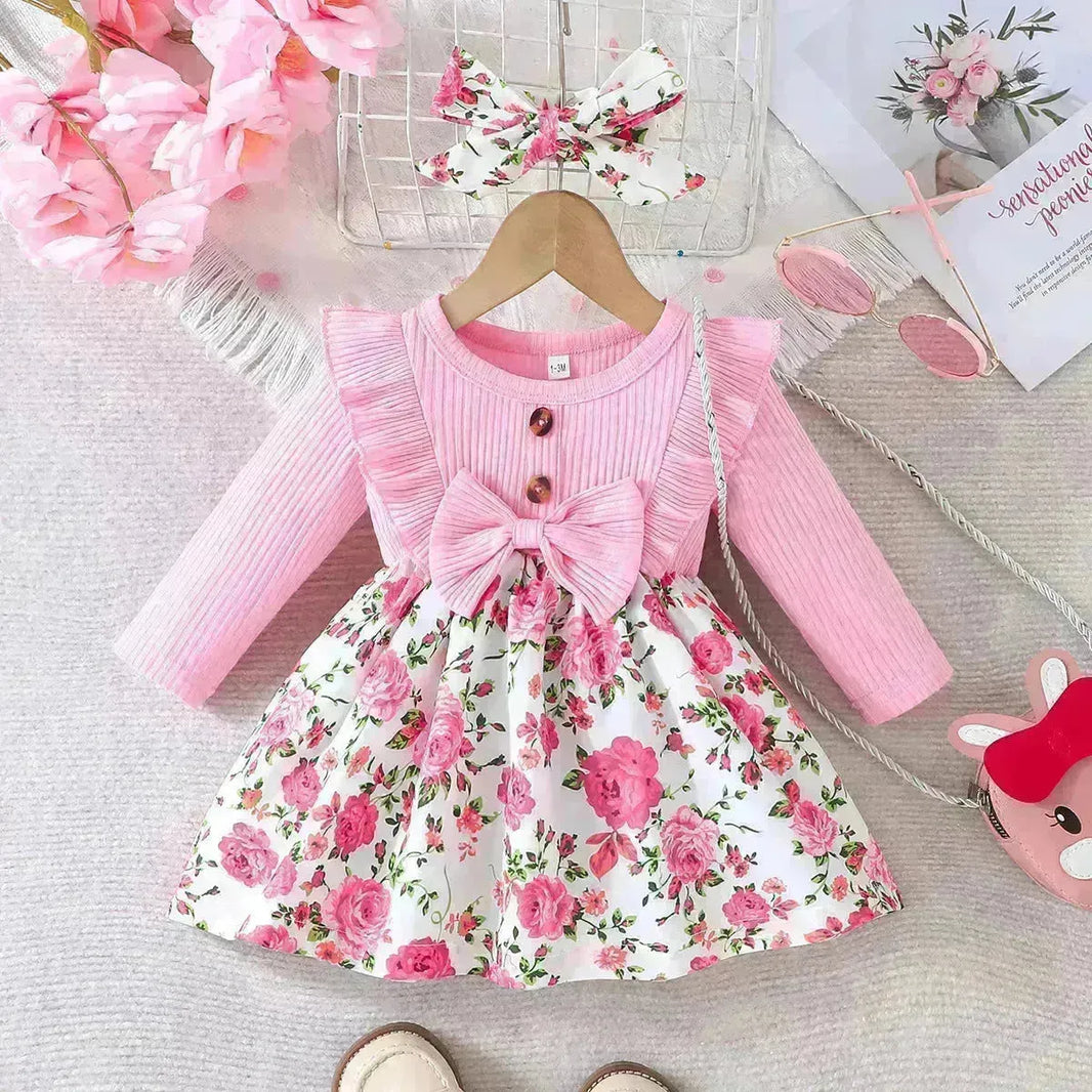 BAMBINA NUOTA BAMBINA INVERNA INVERNO FLORALE ABILE ABIETTO COMPLETO BAMBINA GIOCHE OGGIORE PER RAGAZZE PIÙ CHE CHIECHE BAMBINA BAMBINA Abito rosa