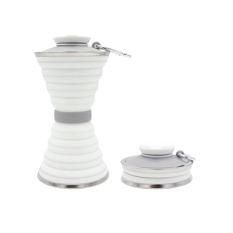 Bouteille d'eau en silicone de 500ML, pliable, étanche, portable, pour sportifs, voyage en extérieur, salle de sport, randonnée, réutilisable, accessoires de cuisine