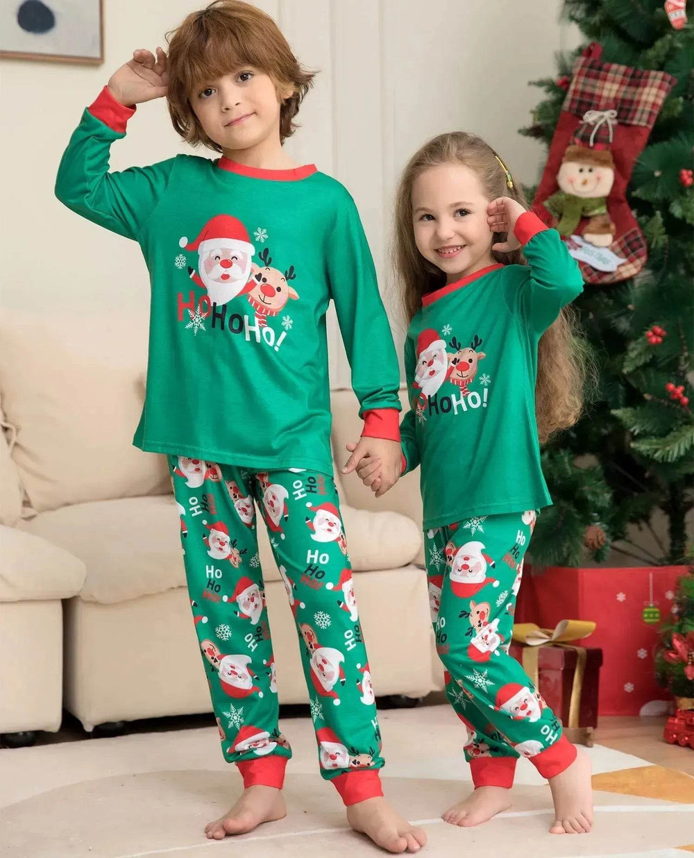 Christmas Pajamas For Family Matching Family Christmas PJs Sets Santa Claus Printed Top Sleepwear - EX-STOCK Canada
