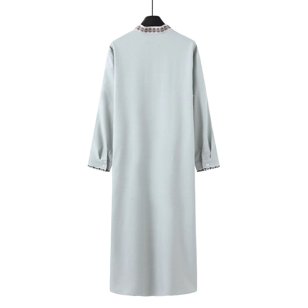 Muslim Men's Clothing Loose Lapel Fashion Robe - EX-STOCK Canada