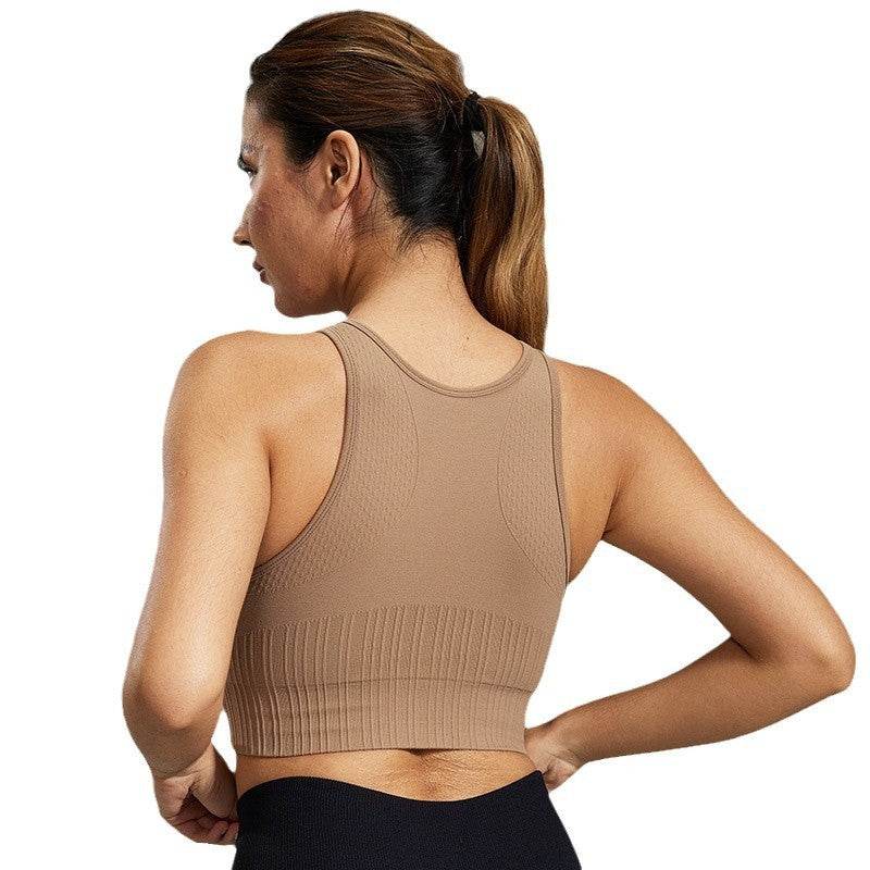 Shockproof Sleeveless Workout Crop Bra top Sports Yoga gym top women - EX-STOCK Canada