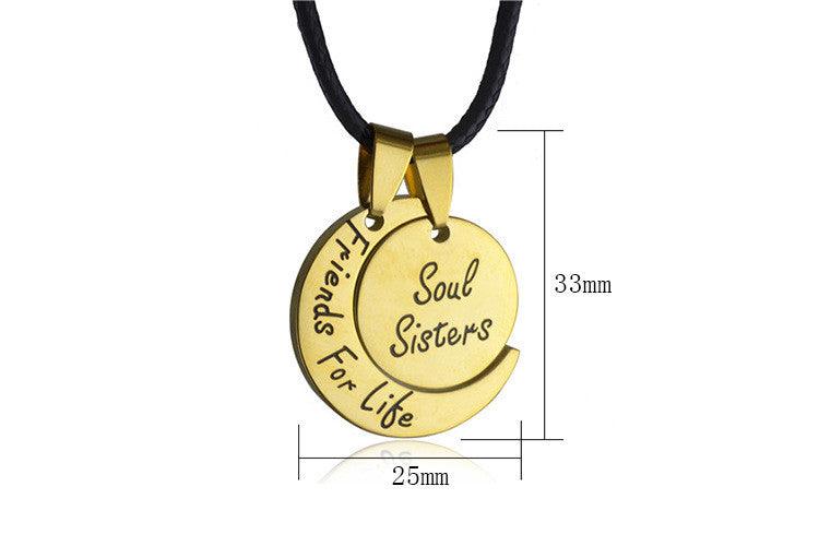 Collana Coppia Luna Sole in Acciaio Inossidabile - EX-STOCK Canada