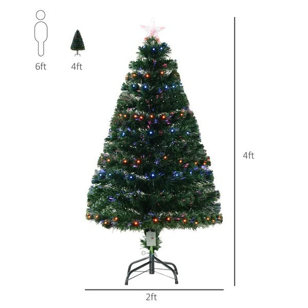 4ft Prelit Artificial Optical Xmas Tree Spruce Hinged Full Tree EX-STOCK Canada