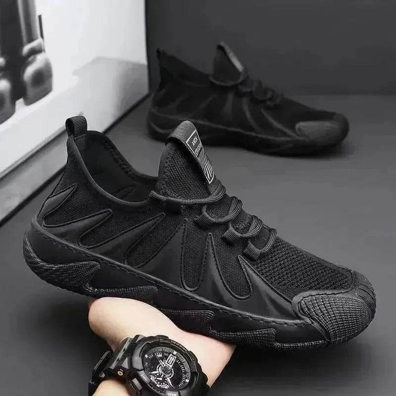 Breathable Mesh Sports Shoes Casual Lace-up Sneakers Men Non-slip Shoes - EX-STOCK Canada