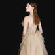 Champagne Annual Meeting Dinner Ladies Belt Long Dress EX-STOCK Canada