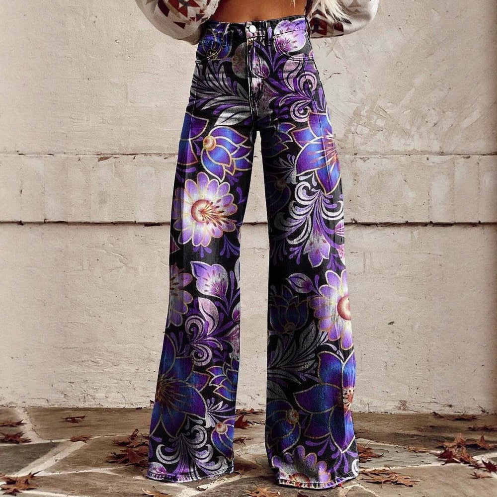 Women's Simple Pants With A Printed Pattern