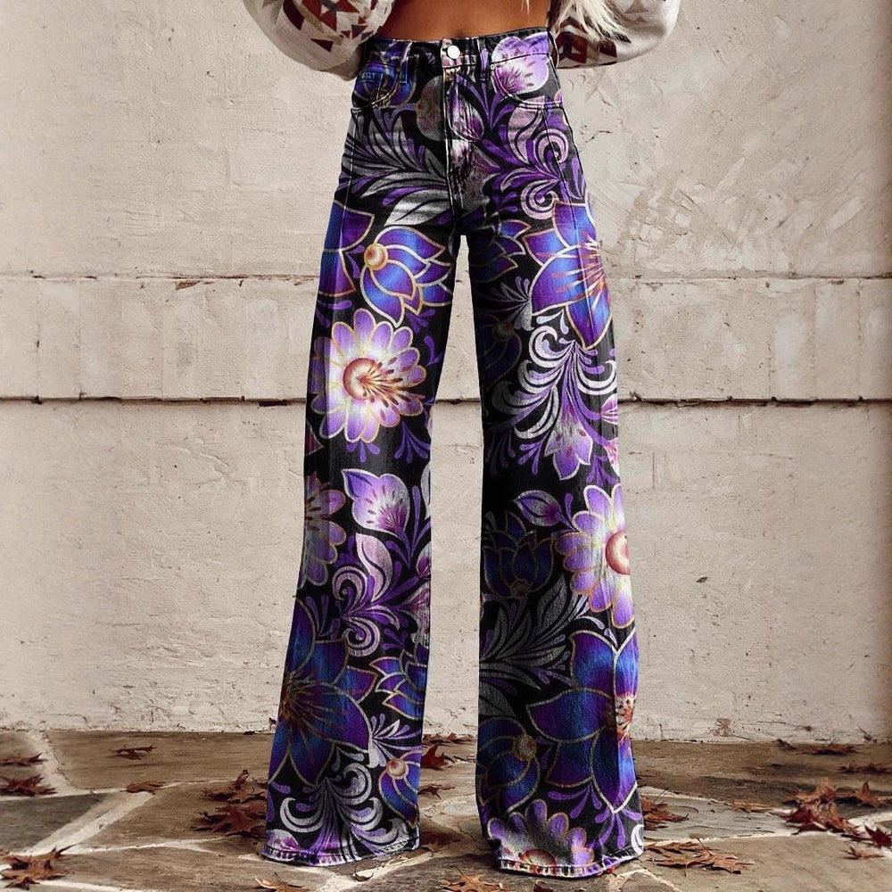 Women's Simple Pants With A Printed Pattern