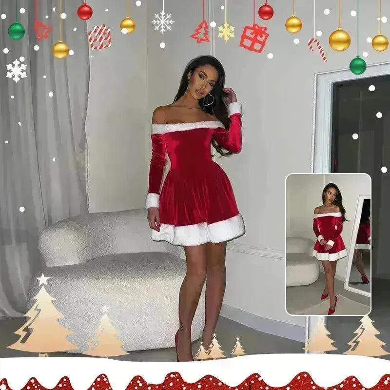 Costume de Noël pour femmes robe de santa