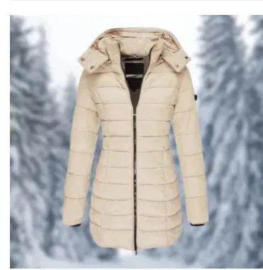 Mid-length Winter Slim-fit Cotton Padded Quilted Puffer Jacket for women - EX-STOCK Canada