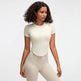 Nude feel Short-sleeved Workout Top Running gym top women - EX-STOCK Canada