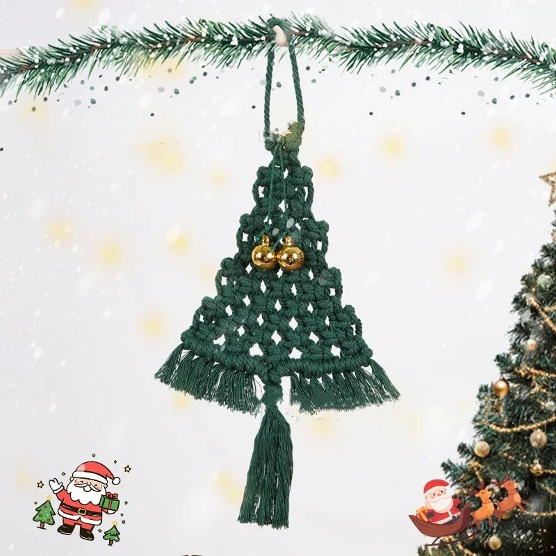 Hand-woven Cotton String Christmas Tree Decoration Pendant EX-STOCK Canada