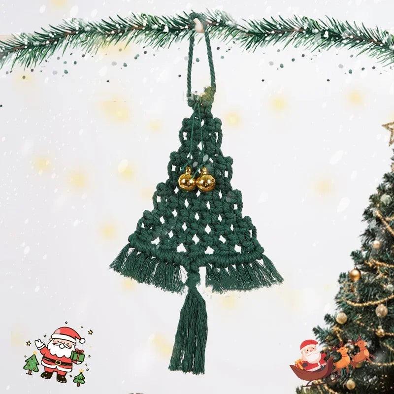 Pendentif de décoration de sapin de Noël en corde de coton tressée à la mainEX-STOCK Canada