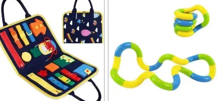 New Busy Book Children's Busy Board Dressing And Buttoning Learning Baby Early Education Preschool Sensory Learning Toy - EX-STOCK Canada