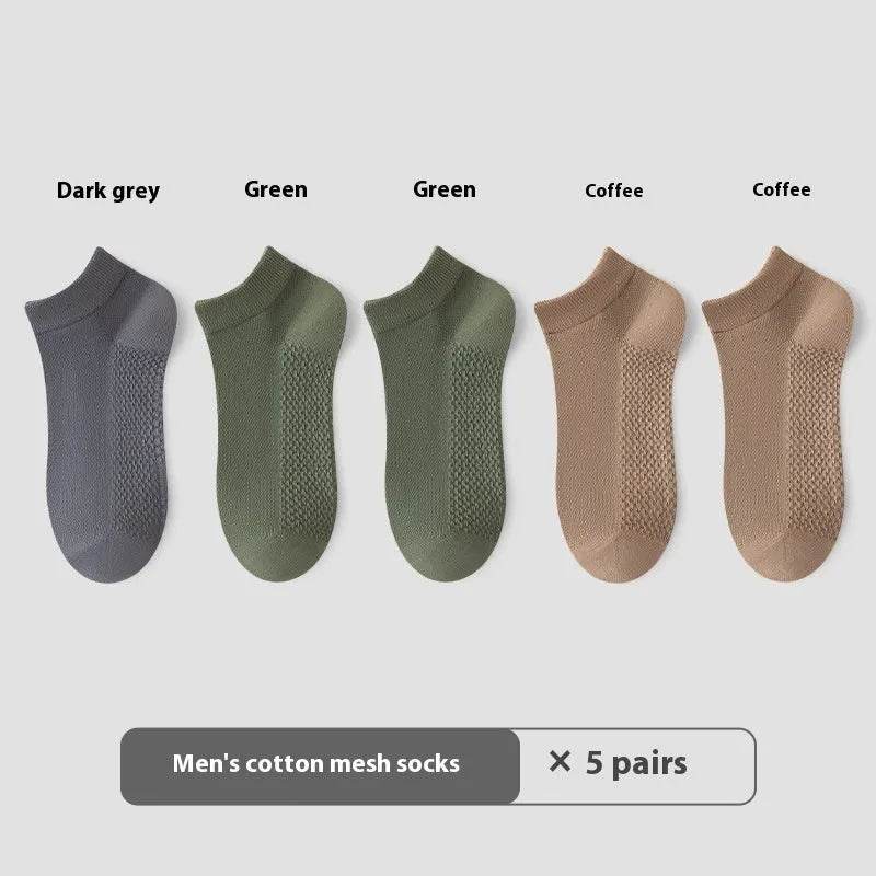 Cotton Anti-Pilling Ankle socks absorbing Invisible Tight Mesh Boat Socks - EX-STOCK Canada