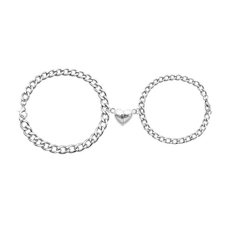 Magnetic Couple Bracelet Suit Cuban Link Chain - EX-STOCK Canada
