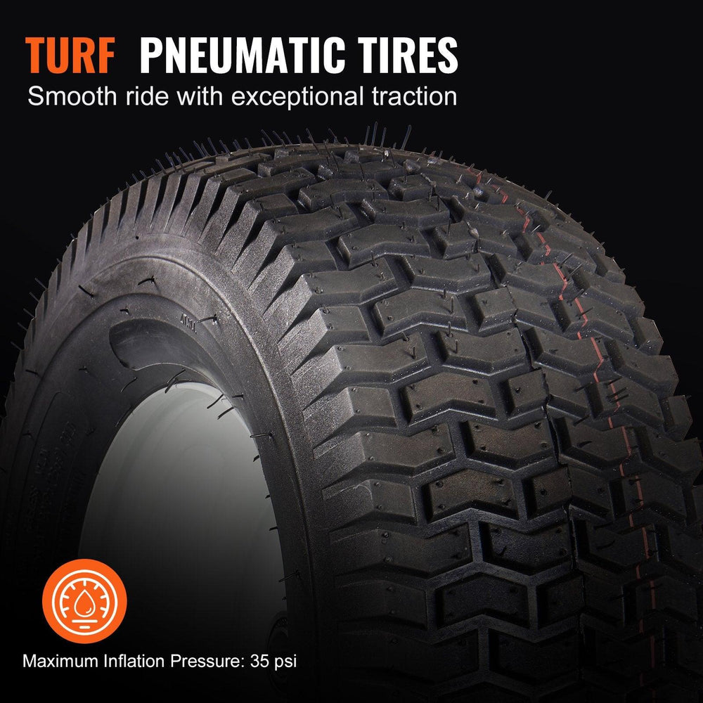 Pneumatici per Rasaerba con Cerchio, Pneumatici Tubeless per Trattore 16x6,5-8, Set da 2 Pneumatici e Ruote, Pneumatici Pneumatici per Prato, Mozzo con Offset di 3', Boccola da 3/4', 16 Adattatori per Trattore RasaerbaEX-STOCK Canada