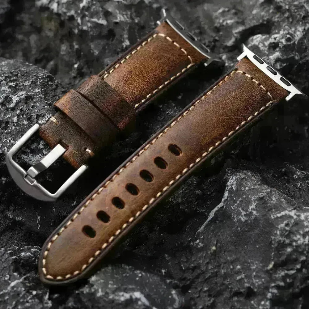 Bracelet de montre de style rétro de bracelet à chute de vache pure