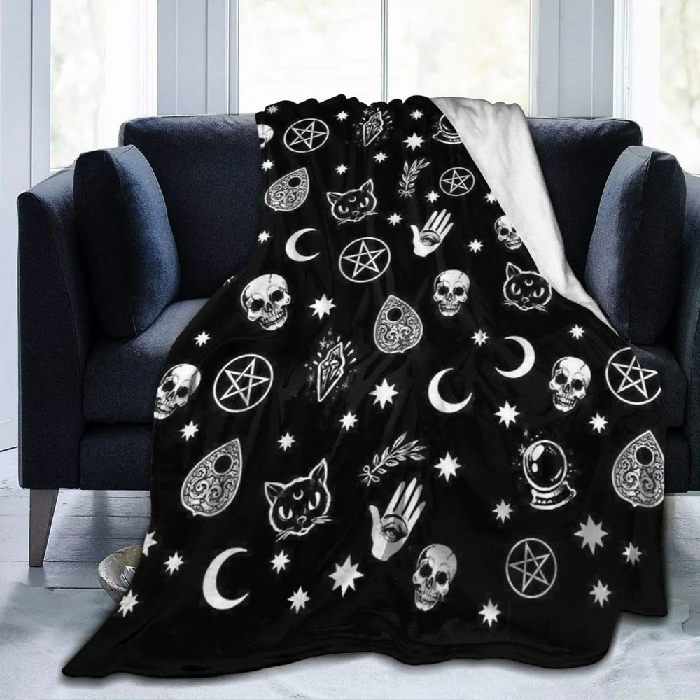 Halloween Witch Blanket Flannel Blanket EX-STOCK Canada