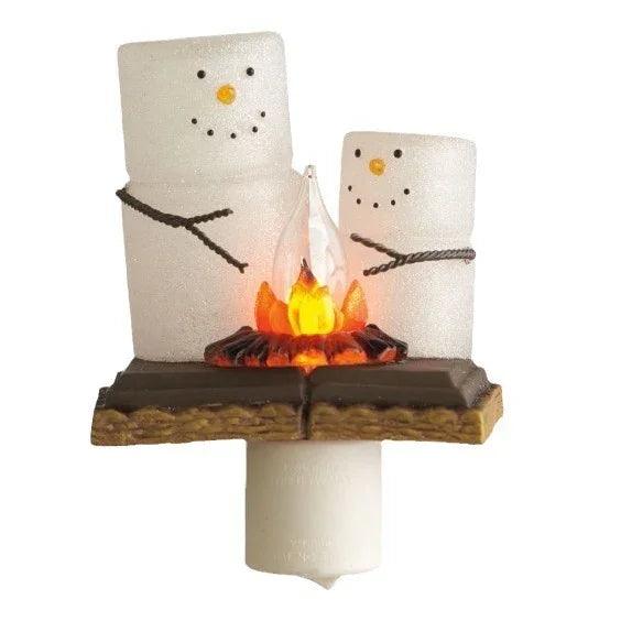 Nouvelle lampe de nuit petite en résine créative fantôme en résine avec feu de camp clignotantEX-STOCK Canada
