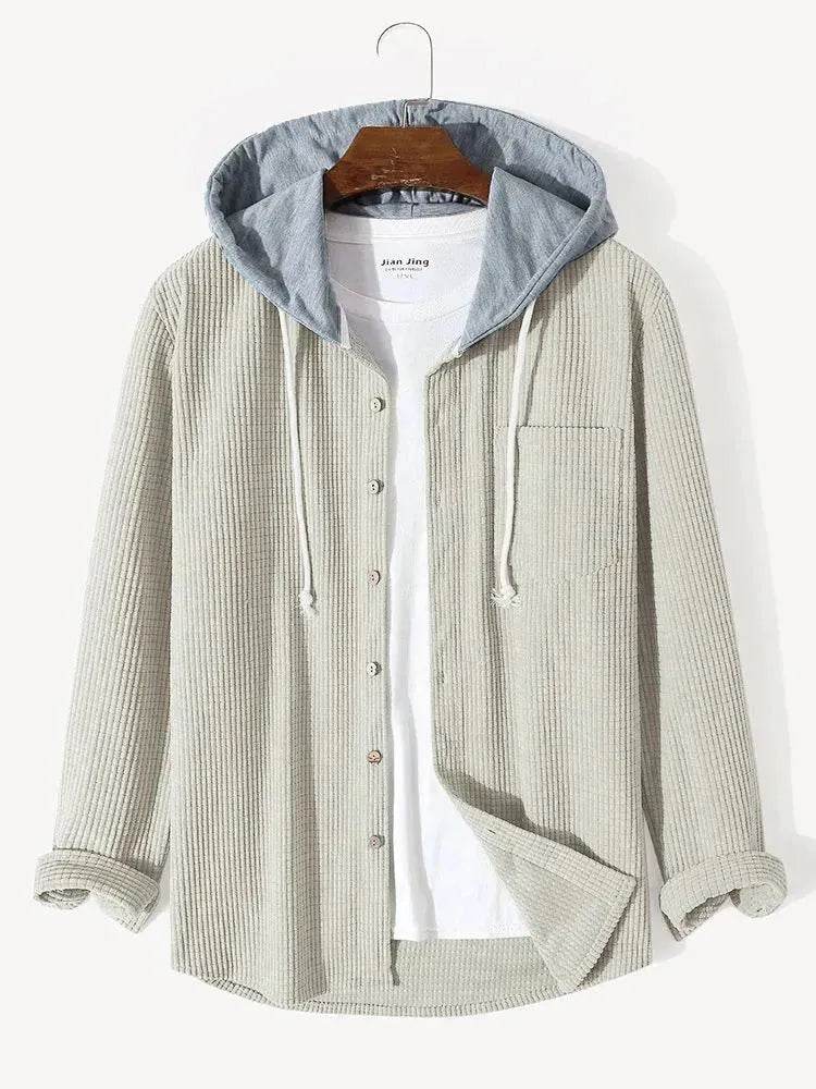 Men's Autumn And Button down Waffle Hoodie Cardigan - EX-STOCK Canada