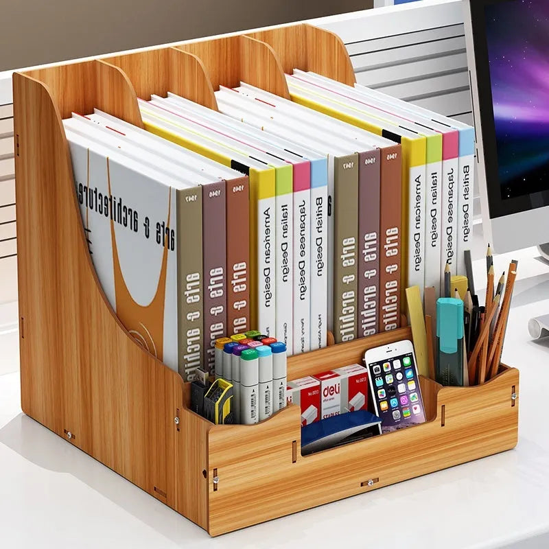 Minimalist Wooden Desk Organizer Office Table Organizer - EX-STOCK CANADA