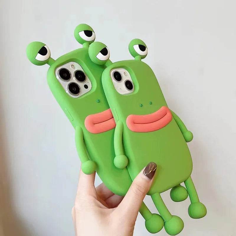 Cute Frog Cartoon Shockproof Bumper Phone Case for Girls - EX-STOCK Canada