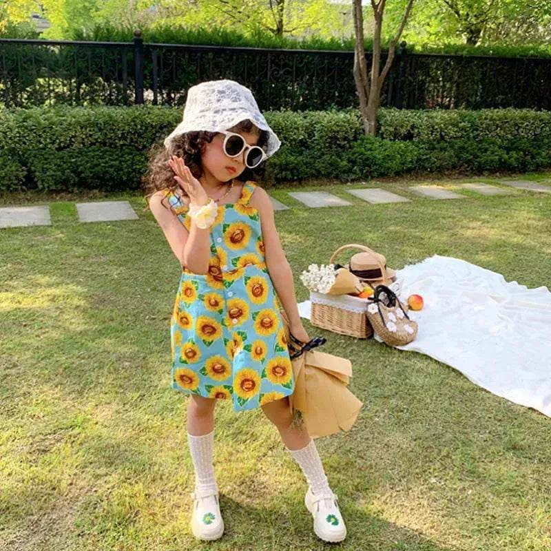 Casual Summer Floral cotton dress for baby girl - EX-STOCK Canada